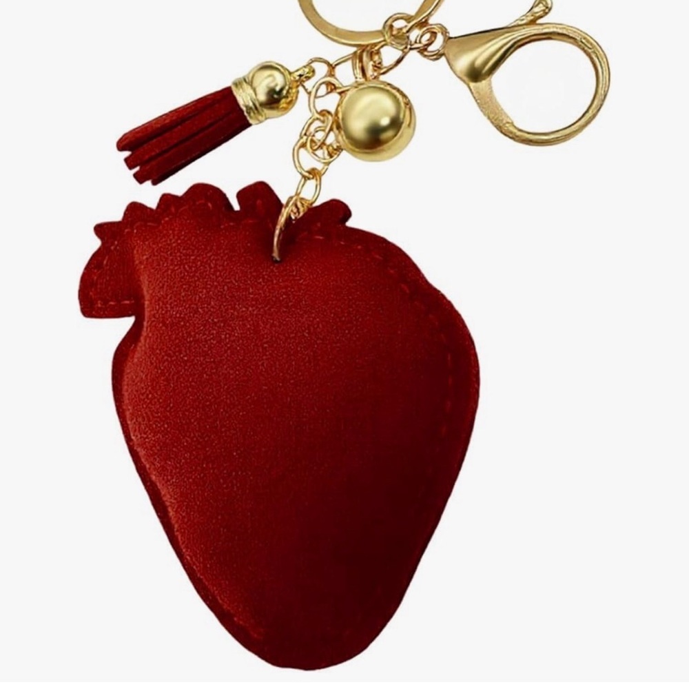 LAST ONE! Red Strawberry rhinestone keychain/purse charm! - Picture 3 of 4